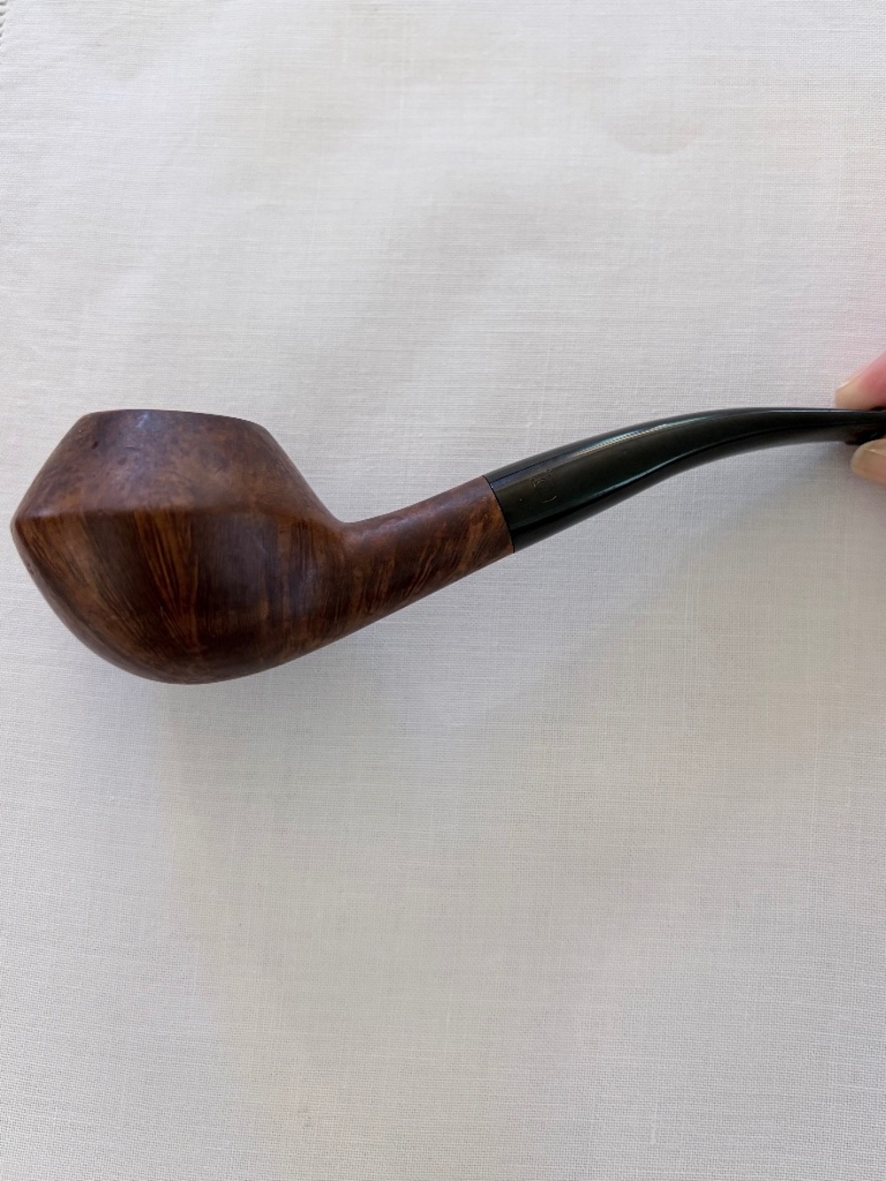 BJARNE Vintage Danish Handmade Smooth Briar Pipe - Shape Rhodesian / Bent Haïti